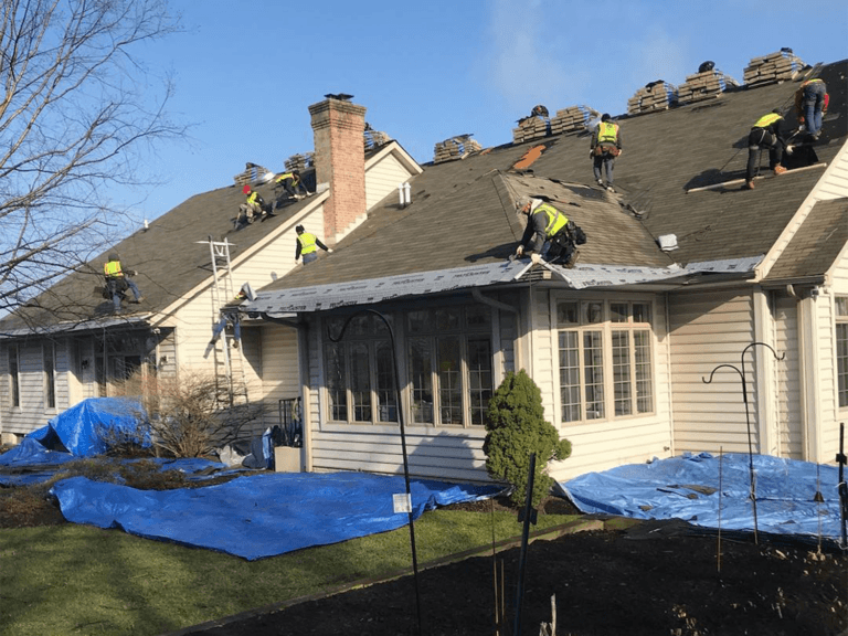 Roof replacement project by Politz Enterprises