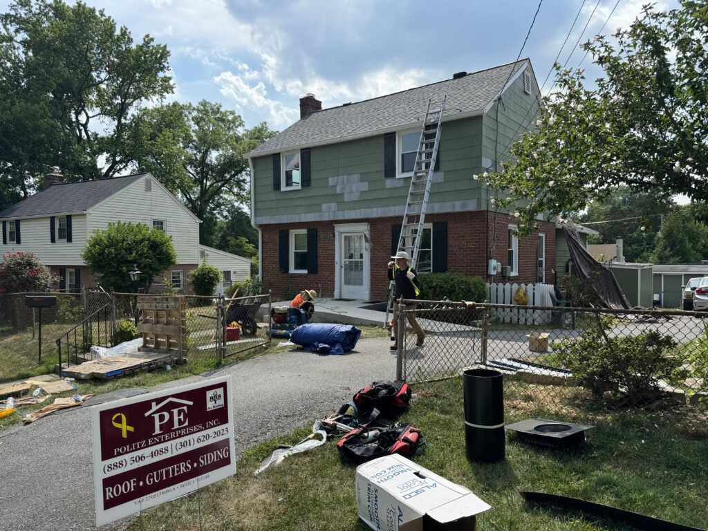 New Residential Roof & Gutters Roofing Politz Enterprises Frederick Md